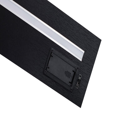 LED Floating Wall Shelf 15.75" - Black with Built-in Lighting & Invisible Brackets