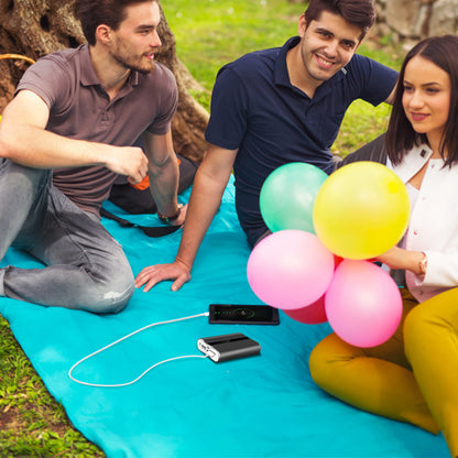 Ultra-Compact Power Bank with Dual USB Ports - 12,000mAh Fast Charging Battery Pack