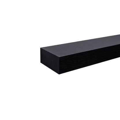 LED Floating Wall Shelf 15.75" - Black with Built-in Lighting & Invisible Brackets