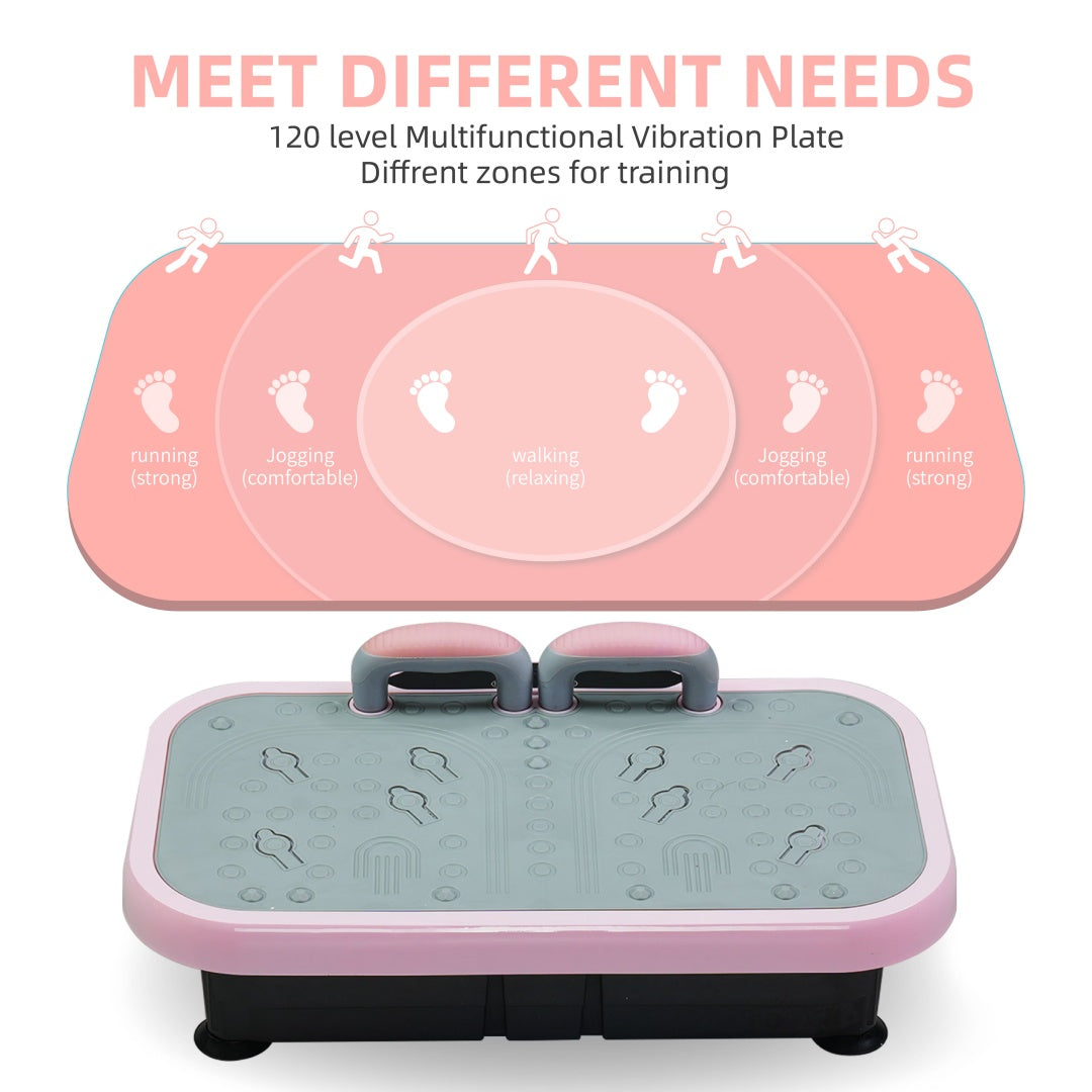 Vibration Plate with Handle – 120 Speed Levels | Full Body Workout Machine