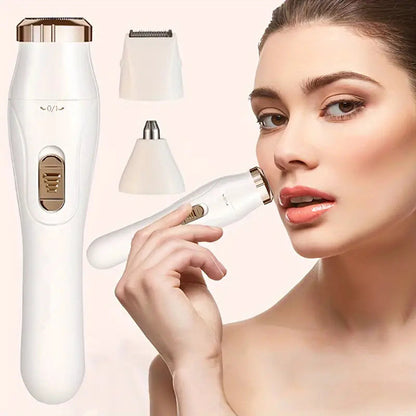 3-in-1 USB Rechargeable Trimmer - Eyebrow, Nose, Ear & Beard