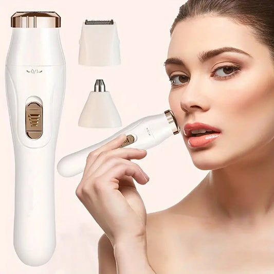 3-in-1 USB Rechargeable Trimmer - Eyebrow, Nose, Ear & Beard