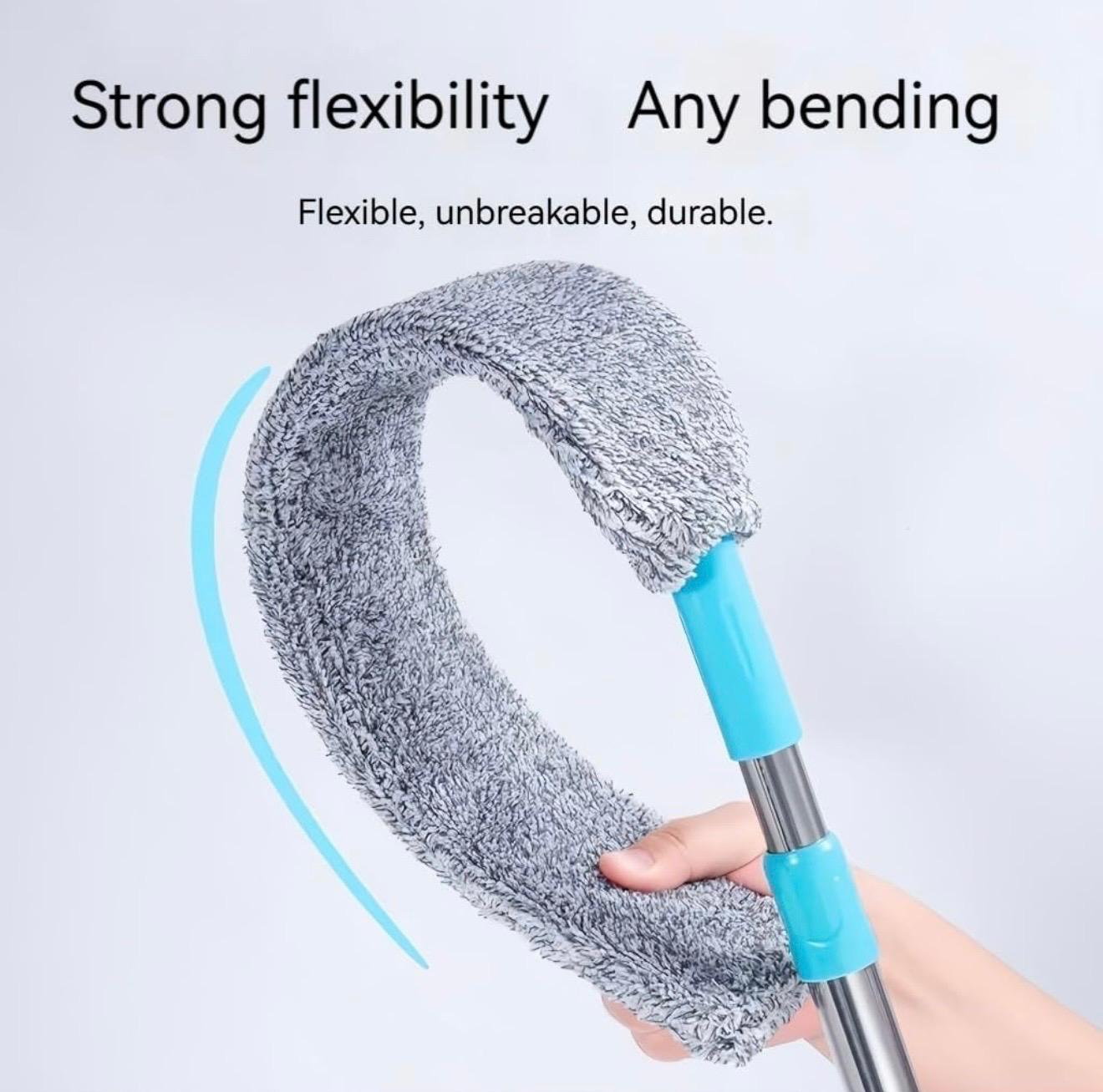 Retractable Under-Bed Dust Removal Mop - Extends to 156cm, Microfiber
