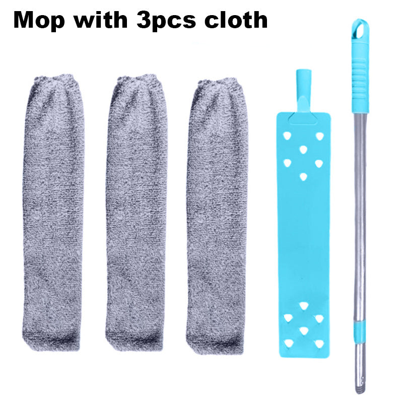 Retractable Under-Bed Dust Removal Mop - Extends to 156cm, Microfiber