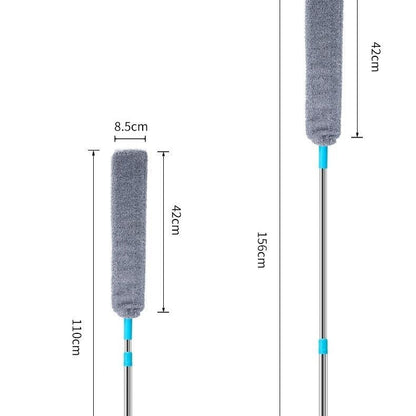 Retractable Under-Bed Dust Removal Mop - Extends to 156cm, Microfiber