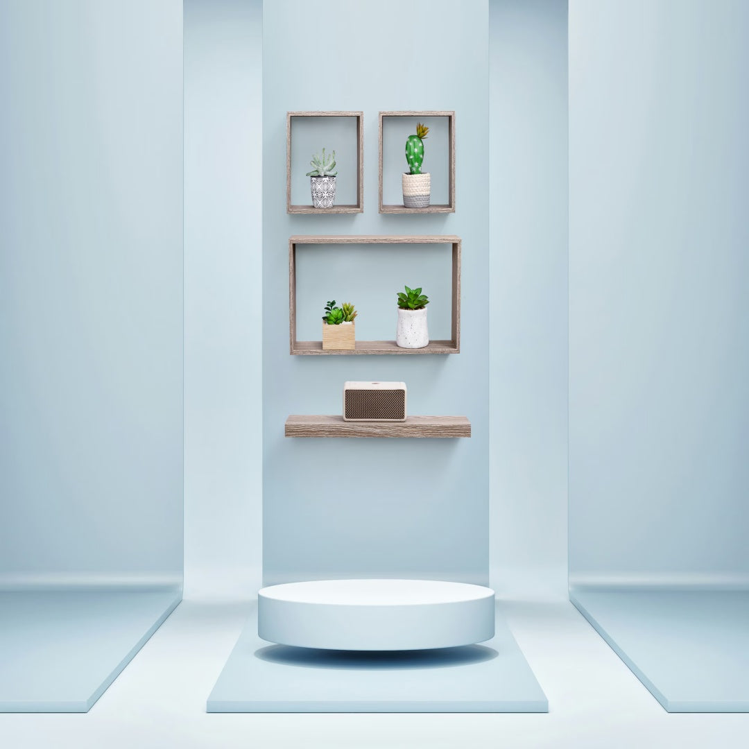 Floating Wall Shelves 17.7" - Maple Wood with Invisible Brackets