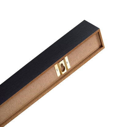 LED Floating Wall Shelf 15.75" - Black with Built-in Lighting & Invisible Brackets