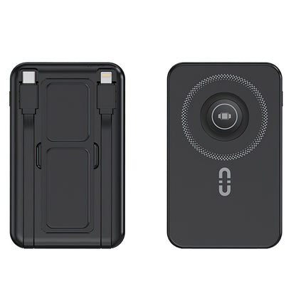 MagSafe Power Bank with Built-In Cables & Stand - 10,000mAh, 20W Fast Charging